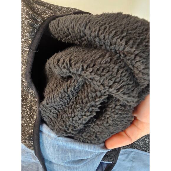 NWT NEW Mountain isles 1/4 zip hybrid hood popover sherpa lined jacket warm S - Picture 8 of 11